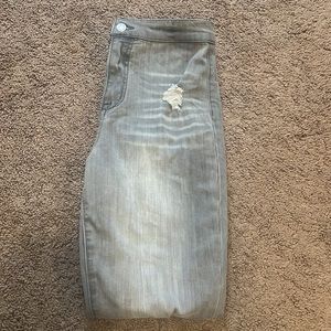 Grey skinny jeans high rise🐨